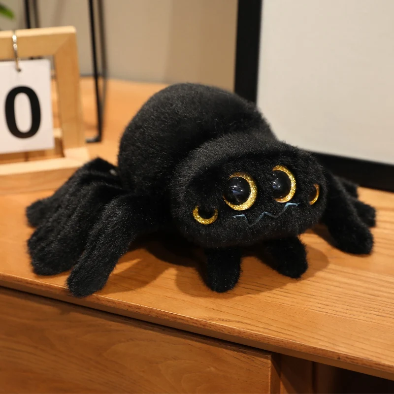 Peluche Ragno Realistico E Simpatico - Giocattolo In Poliestere Con Occhi A Perla, Disponibile Come Portachiavi O Peluche, Originale Regalo Halloween