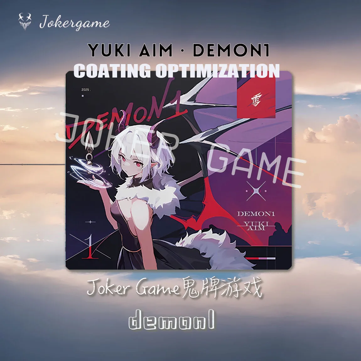 Yuki Aim x Demon1 Glass Mouse Pad Gaming FPS Tempered Glass Copy
