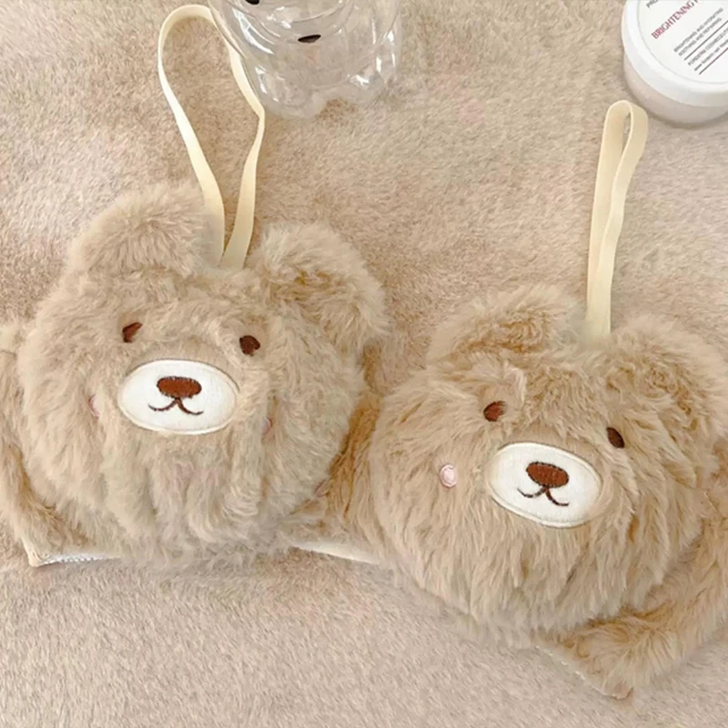 Soft Cute Bear Japanese-style Lingerie Women Winter Cartoon Plush Comfortable And Adorable Girl Bra Sexy Hot Lingerie Sexy Bras