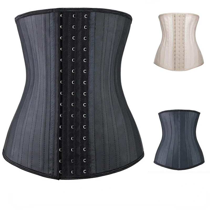 

Latex Waist Trainer 25 Steel Bone Women Shapers Corset Strap Body Girdles Slimming Sports Belly Belt Lingerie Plus Size Party