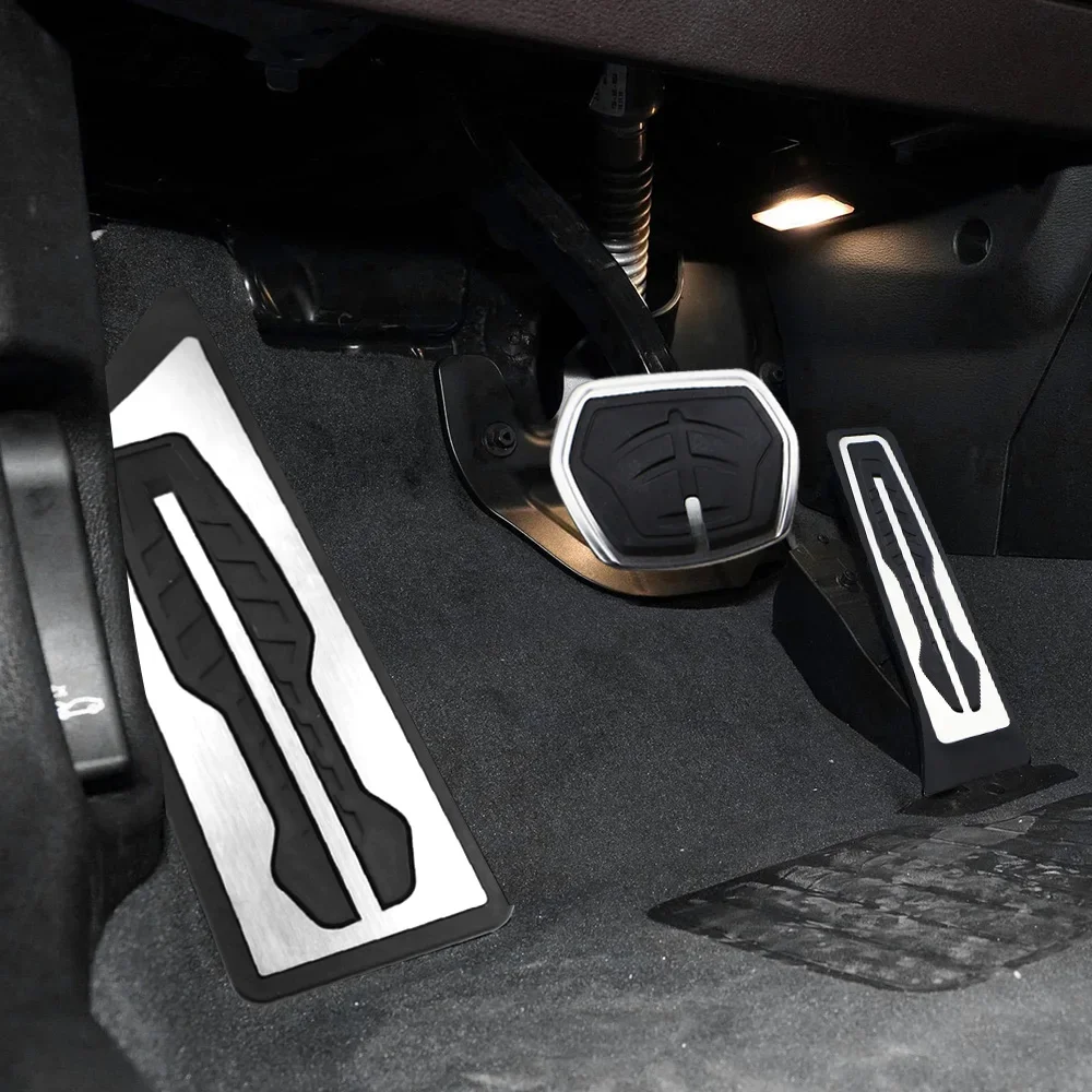 Car Accelerator Gas Brake Footrest Pedal Stainless Steel Pedal for BMW X1 F48 2 Series F44 car pedals stainless steel pedal cover