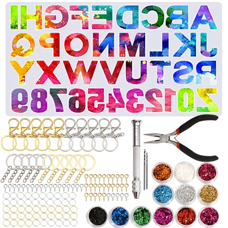 

Letter Resin Molds Backwards For DIY Casting, Silicone Alphabet Keychain Molds For Epoxy Resin Crafts(137 Pcs)