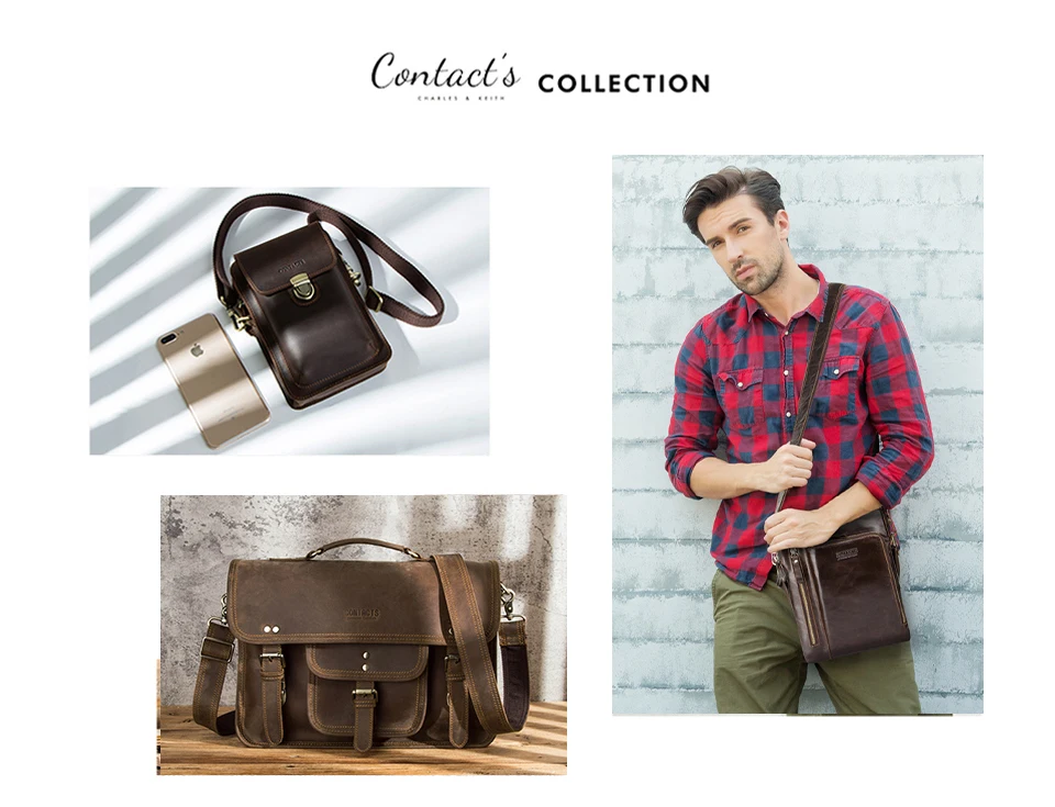 Contact's Echt leder Business-Taschen für Männer Vintage Aktentasche Umhängetasche Herren tasche Einkaufstasche Laptop-Taschen für 13.3 "MacBook Air – Detail 17