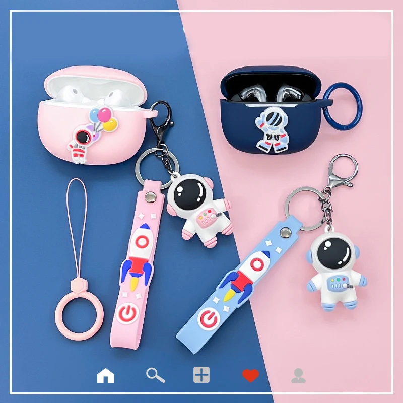 Per Xiaomi Buds 4 Pro Custodia Cartoon Astronaut Custodia Protettiva Per Cuffie In Silicone Con Scatola Accessori Ciondolo Redmi Buds4 Pro