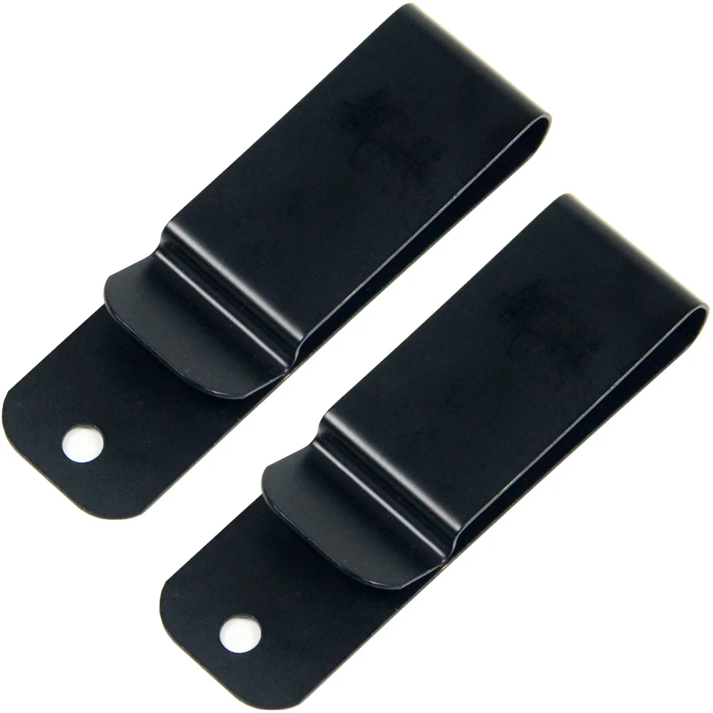2PCS Black Coated Metal Belt Clip For Mounting on KYDEX and Leather Carry  Systems DIY Sheaths Holsters