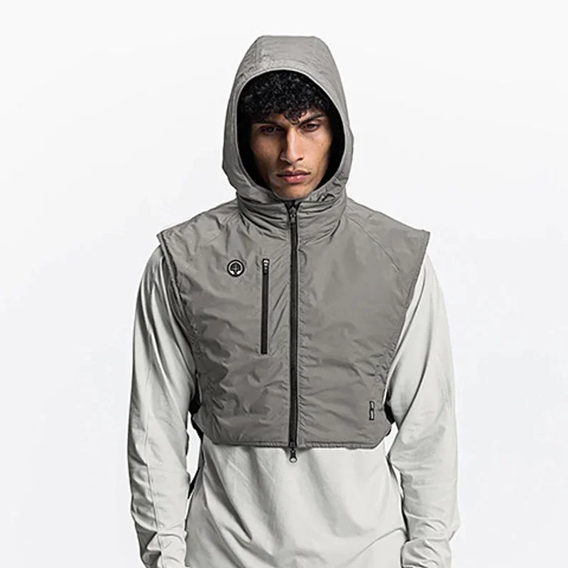 Mens Sports Reversible Motorcycle Reflect Hooded Vest Waterproof Outdoors Night Running Zipper Security Jackets Sleeveless Coat reflective vest mens jacket