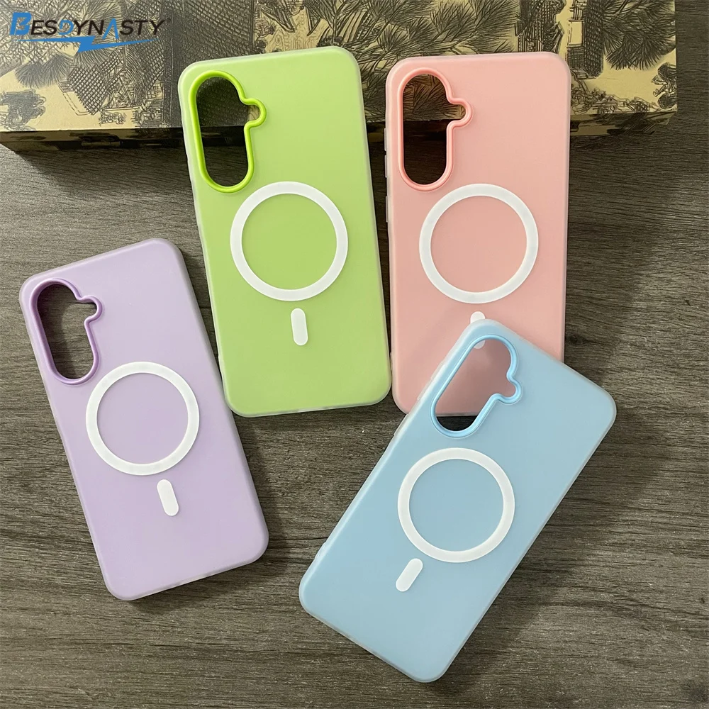 Vibrant Magnetic Matte Phone Case with 2-in-1 Design