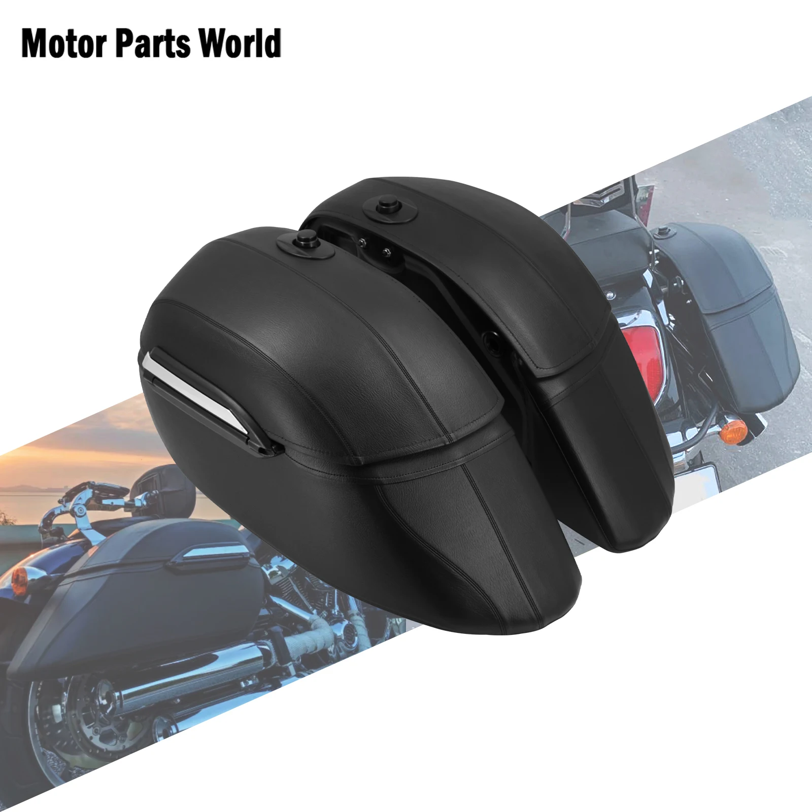 

Универсальные жесткие мотоциклетные сумки, сиденье и комплект тяжелых монтажных кронштейнов для Harley Touring Softail Dyna для BMW и Kawasaki