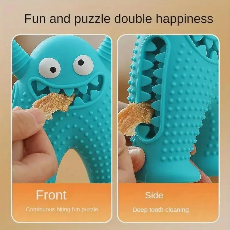 1 Pcs New Dog Molar Toy Food Grade Silicone BPA Cute Dog Tooth Cleaning Interactive Bite Resistant Sound Toy Pet Supplies