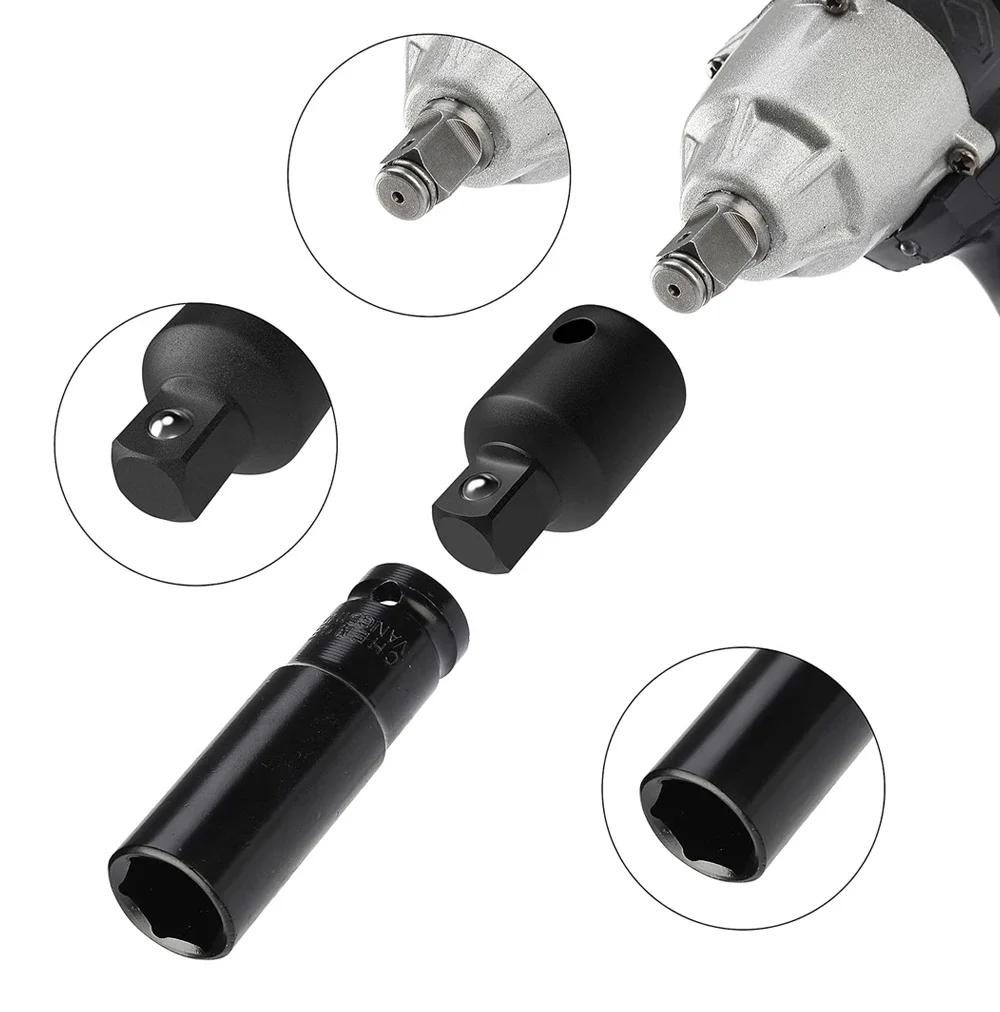 4 stücke Sockel Konverter Adapter Minderer Set 1/2 Bis 3/8 3/8 Bis 1/4 3/4 Zu 1/2 Impact Drive Sockel Adapter Reparatur Werkzeuge – Detail 8