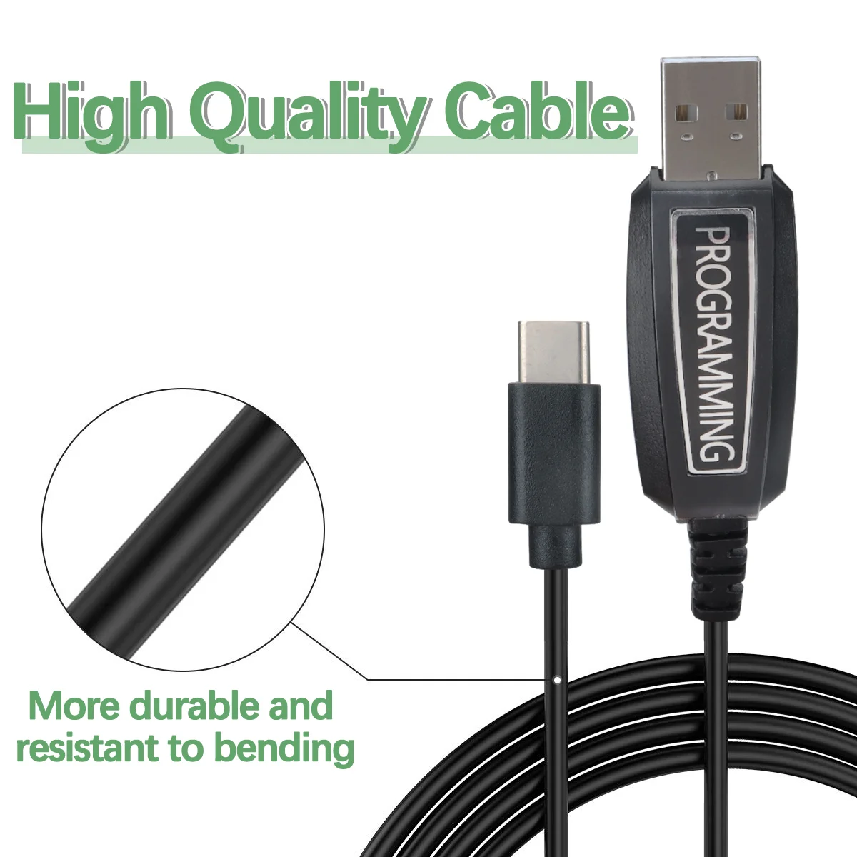 USB Programming Cable Type-C Support Windows System For UV-98 PLUS UV-99 R-5000