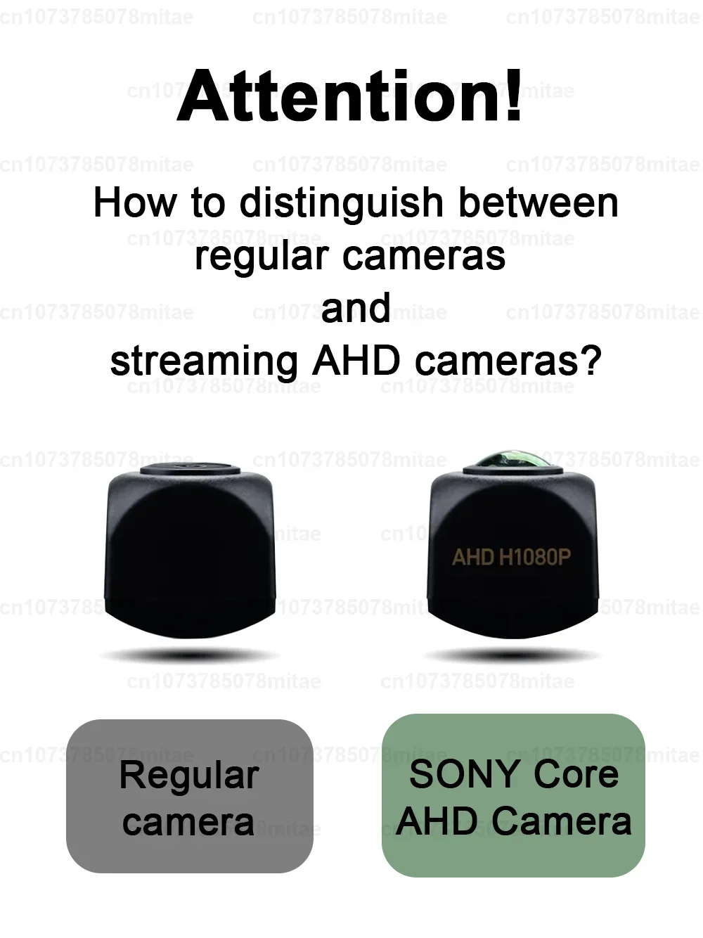 Caméra de recul HD AHD pour véhicule, caméra de recul universelle, caméra de stationnement HD pour autoradio, 4 lentilles en verre, 1080P