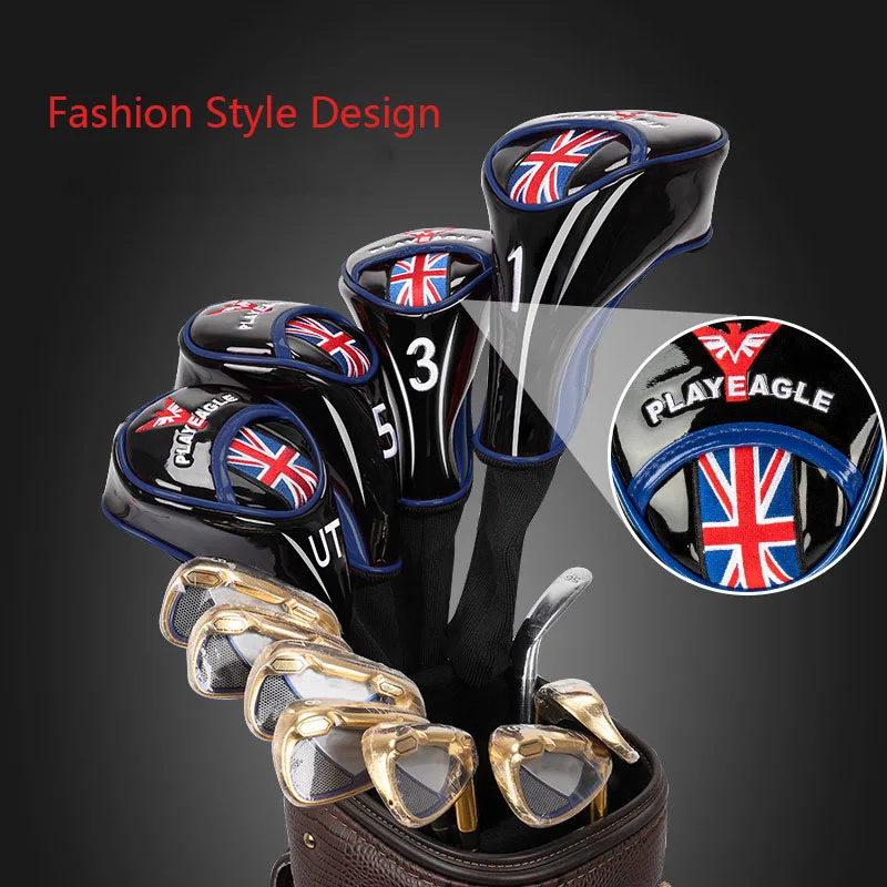 

Fashion Golf Club #1 #3 #5 #UT Wood Headcovers Driver Fairway Woods Cover PU Leather Head Covers Rapid delivery