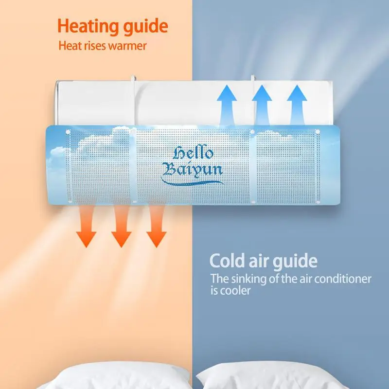 Air Conditioner Deflector Adjustable Air Windshield Cool Wind Baffle AC