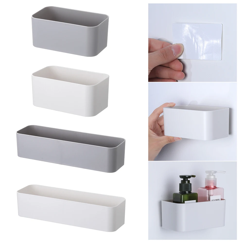 Wall Mounted Cosmetic Storage Box Air Conditioner Storage Box Punch Free Fixed On Wall Storage Case Adhesive Hanger Container| | - AliExpress Wall Mounted Cosmetic Storage Box Air Conditioner Storage Box Punch Free Fixed On Wall Storage Case Adhesive Hanger Container| | - AliExpress