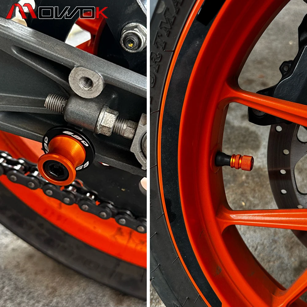 High-Quality Motorcycle Valve Caps & Swingarm Spools with Slider Stand Screws
