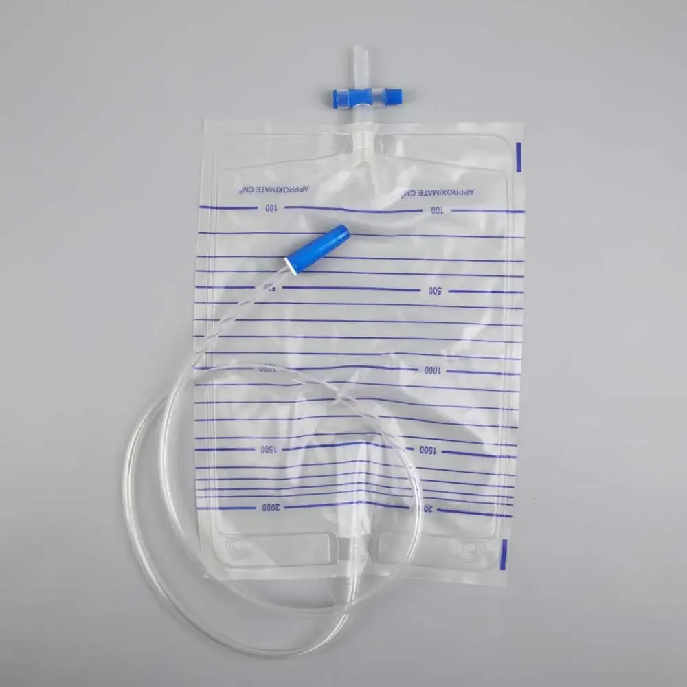 2000ml Disposable Urine Bag Unisex Anti-reflux with External Catheter Medical Urine Collector Drainage Pack Urinary Incontinence