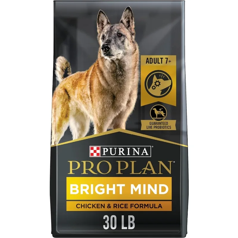 

Senior Dog Food With Probiotics for Dogs, Bright Mind 7+ Chicken & Rice Formula - 30 lb. Bag