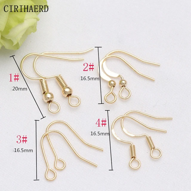 14K/18K Real Gold Plated Brass Jewelry Hooks Earring Making Supplies DIY Jewelry Accessories Earrings Findings Parts Wholesale 5