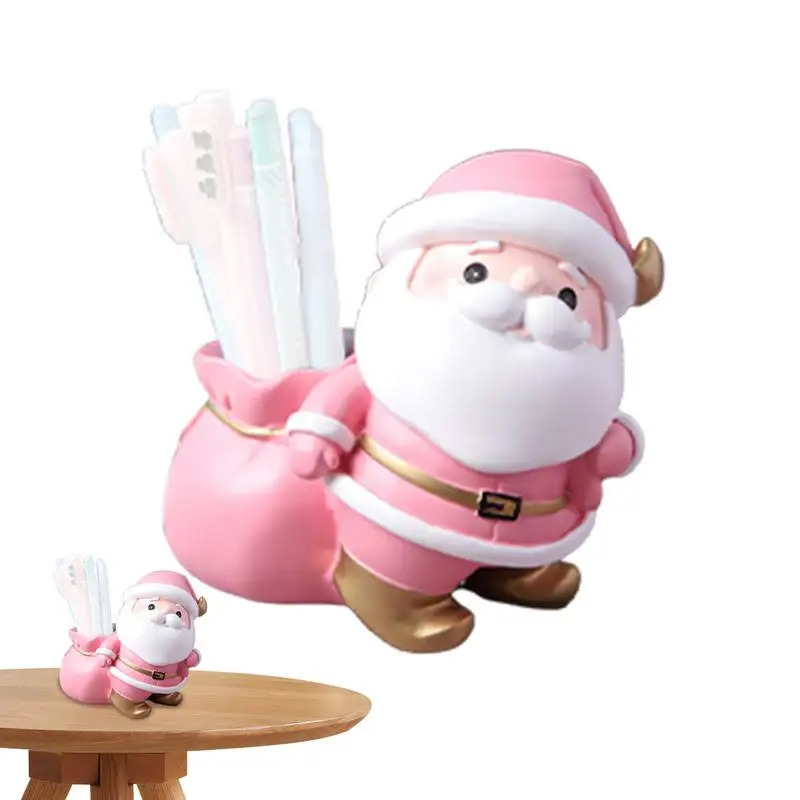 

Multifunctional Santa Claus Pen Holder Blessing Bag Creative Santa Claus Piggy Bank Durable Cartoon Desktop Storage Box