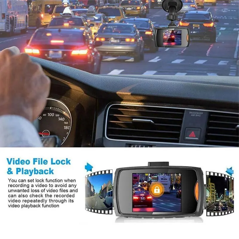 2.4-inch car DVR traffic video recorder, HD circular recording to complement wide-angle night vision, suitable for all models on