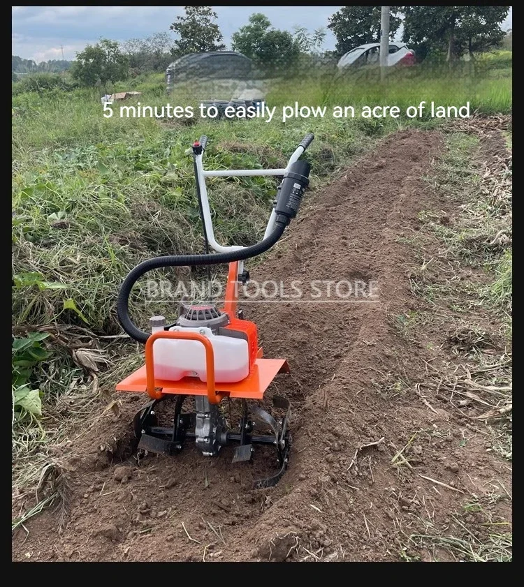 Micro-tillator gasoline rotary tiller Small Agricultural Gasoline Rotary for Hoeing Weeding