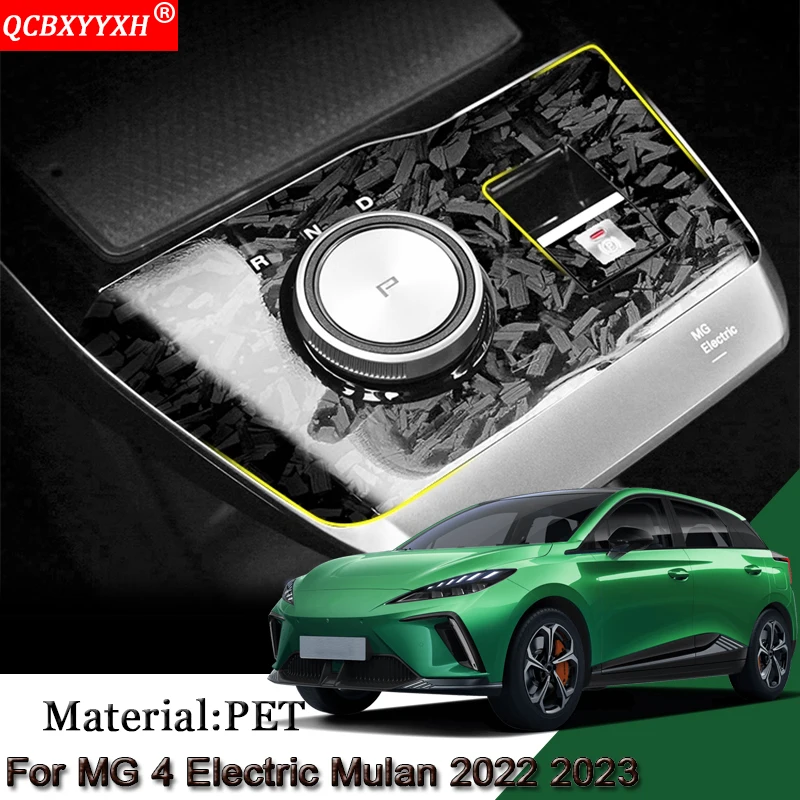 

Car Interior Sticker For MG 4 Electric Mulan EV 2022 2023 Center Console Panel Stickers Lifting Window Panel Gear Box Protective