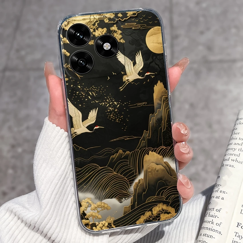 Cute Panda Puppy Soft Silicone TPU Clear Phone Case Back Cover