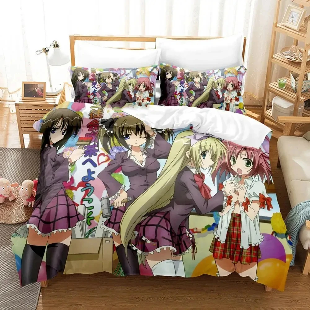 Anime Student Councils Discretion Bedding Set,Duvet Cover Bed Set Quilt Cover Pillowcase,King Queen Twin Size Boys Girls Adults 6