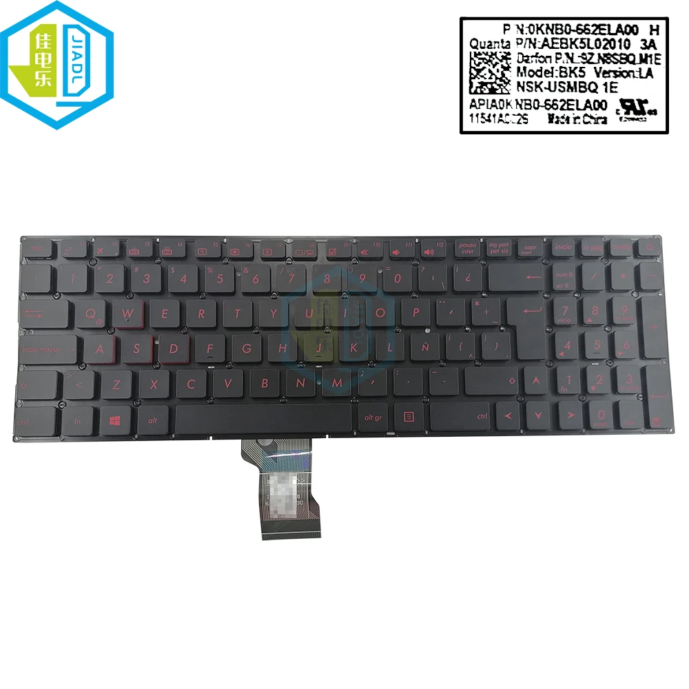 Teclado Espanhol Retroiluminado para Asus Zenbook N501 jw N501vw G501jw Ux501 vw Ux501jw Substituição Retroiluminada - Imagem 6