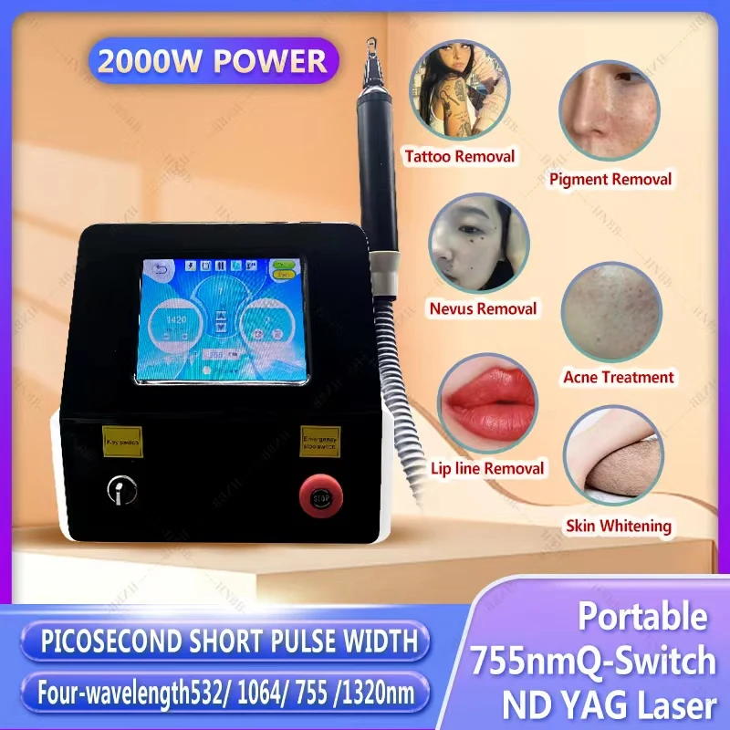 

2023 latest upgrade portable factory price professional painless tattoo treatment picosecond