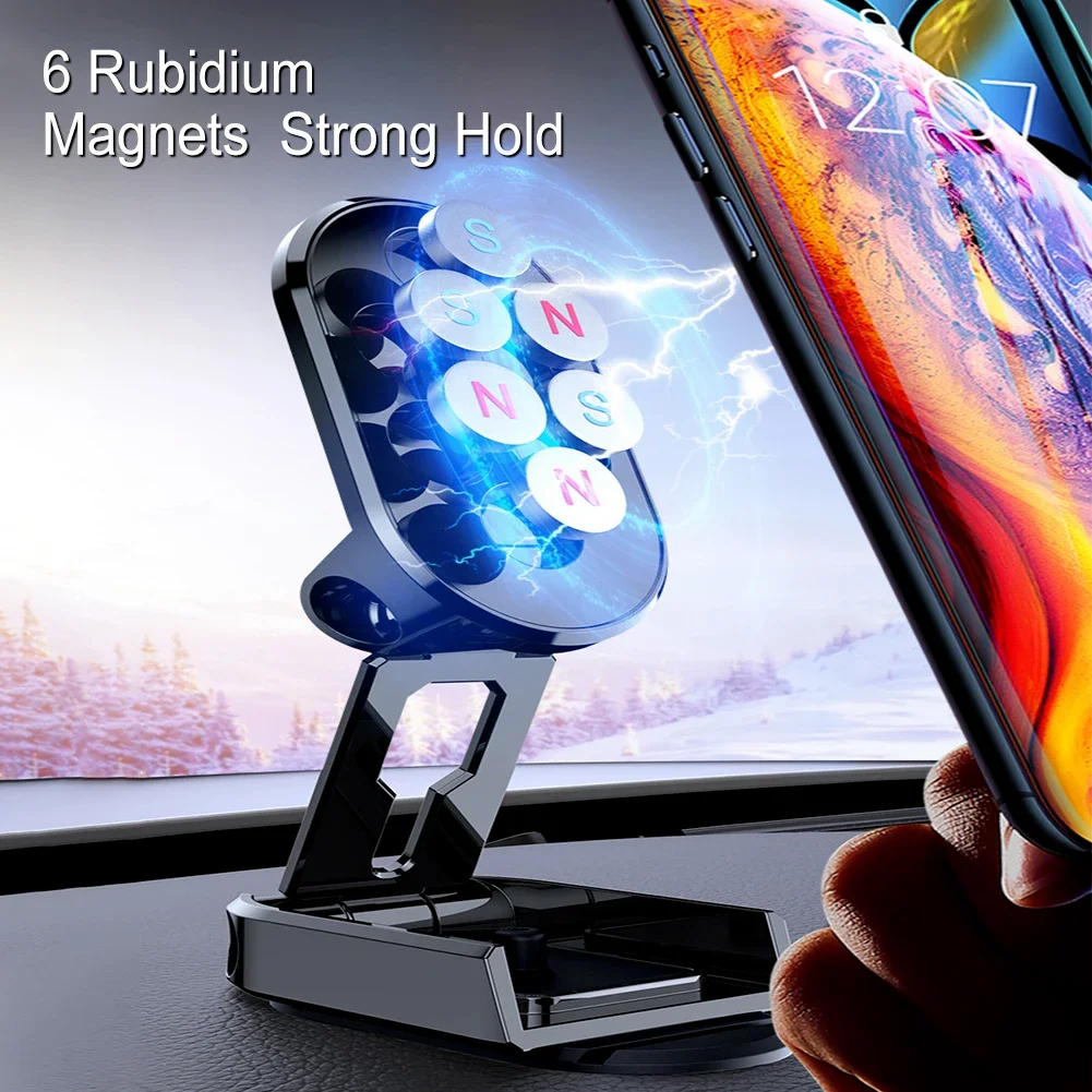 1080 drehbare Magnetische Auto Telefon Halter Magnet Smartphone  Unterstützung GPS Faltbare Telefon Halterung in Auto Für iPhone Samsung  Xiaomi - AliExpress