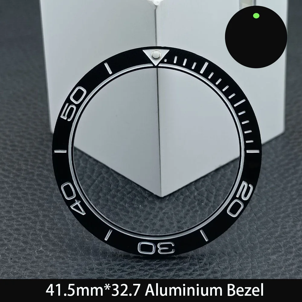 Luminous Ceramic/Aluminum Bezel with Decorative Ring for Men's Watch Accessories