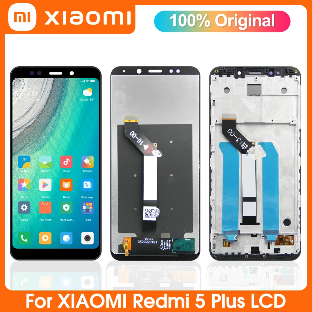 

100% оригинальный экран для Redmi5 Plus LCD MEG7,MEI7 Xiaomi Redmi 5 Plus, ЖК-дисплей + рамка 10, сенсорный экран, дигитайзер, замена