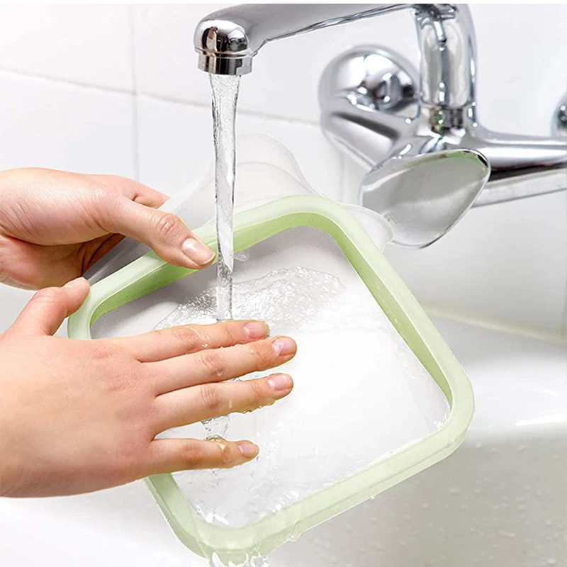 Description Picture 5 of itemSilicone Food Container Sandwich Toast Box Kids School Breakfast Lunch Bento Box Office Worker Food Grade