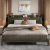 King Bed Frame, Storage Headboard with Charging Station, Solid and Stable, Noise Free, No Box Spring Needed, Easy Assembly 1