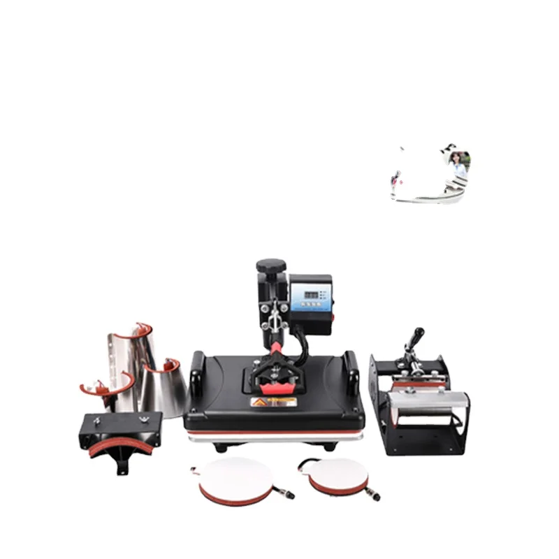 

10 in 1 Combo Nine in one Heat Press Transfer Printing Machine ( single heating ) flat press plate mat cap mat mug shoe press