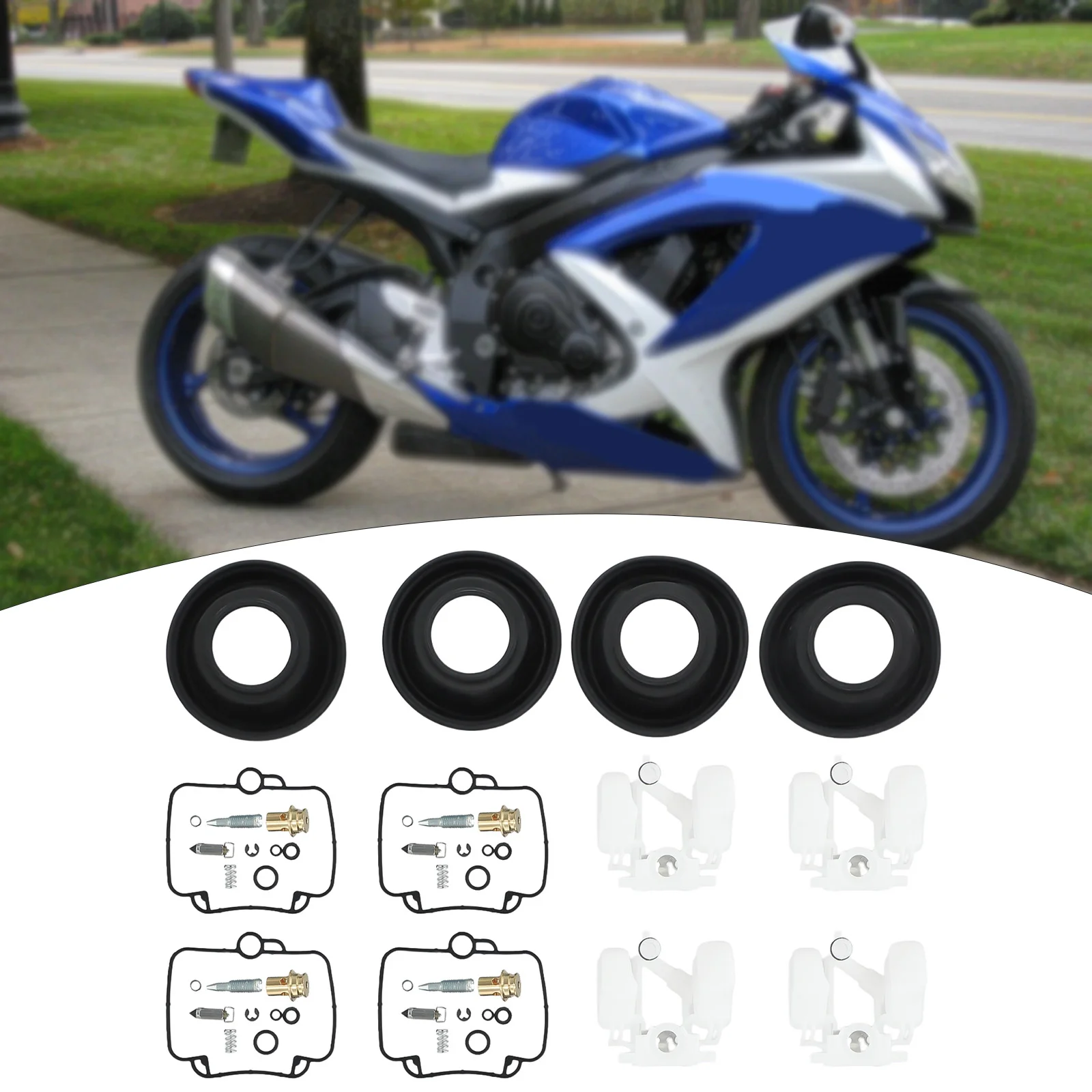 

Float Diaphragm Carburetor 100% Brand New Brass Plastic Quality Reliable Replacements 4 Sets Carburetor Repair Kits