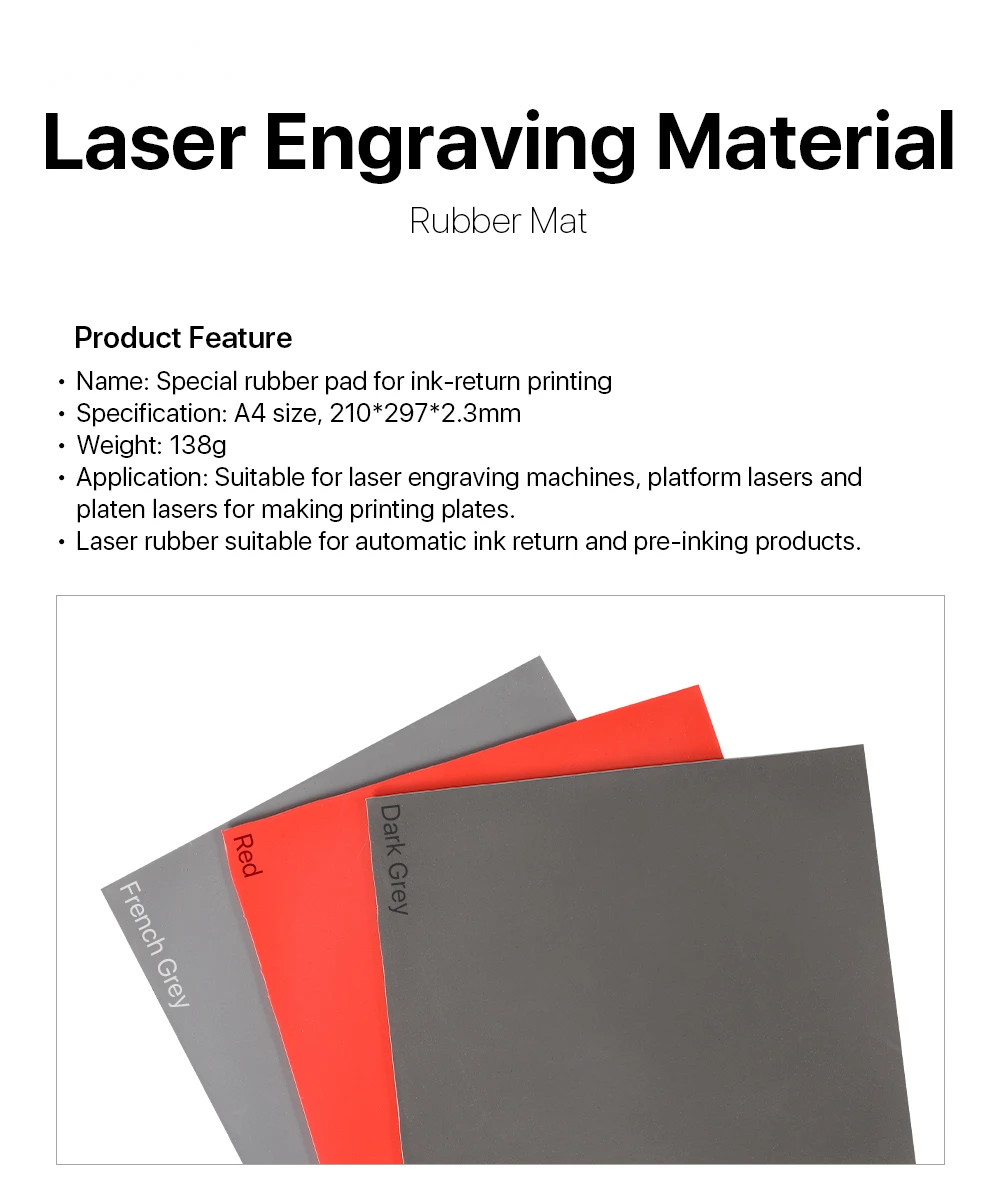 QDHWOEL Rubber Mat Laser Engraving Material Seal Engraving DIY Art