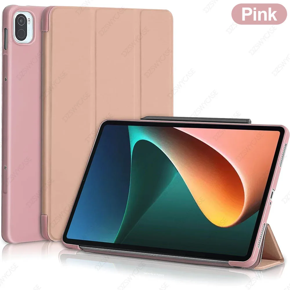 Sleek Lightweight Tablet Case with Auto Wake/Sleep, Smooth Front and Flexible Back