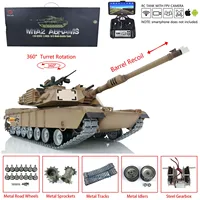 1/16 Heng Long RC Tank 7.0 Abrams FPV 3918 360° Turret Barrel Recoil Remote Control Battle Tank Toys Customize Model TH17805 1