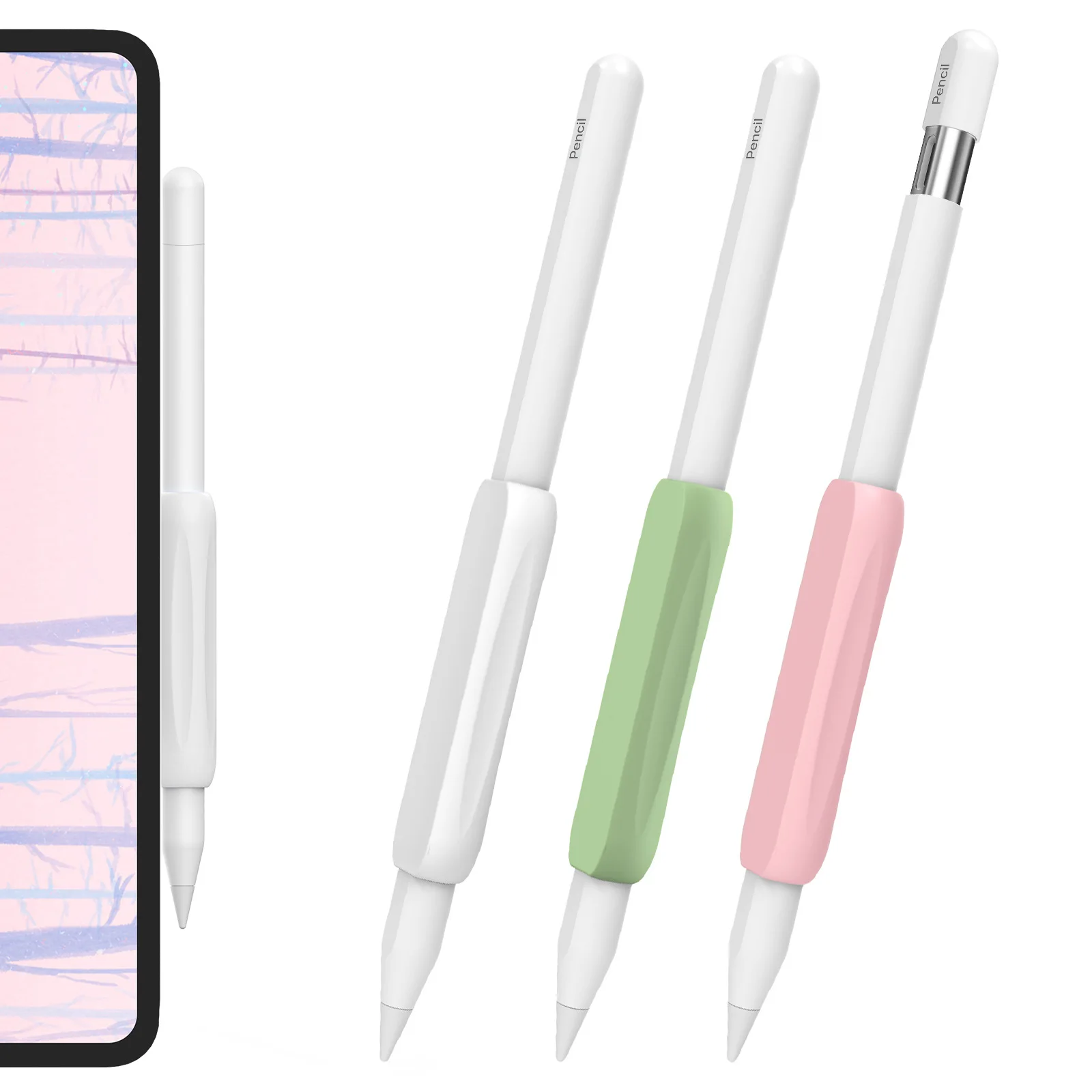 Custodia Protettiva Antiscivolo Con Impugnatura A Penna Per Apple Pencil 3 (Usb-C) Custodia Protettiva In Silicone Con Impugnatura Morbida Per Apple P