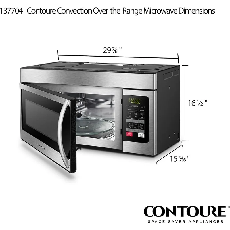 RV Convection Microwave 1.6 cu.ft. | 1000W Power | 4 Auto-Cook Menus 2