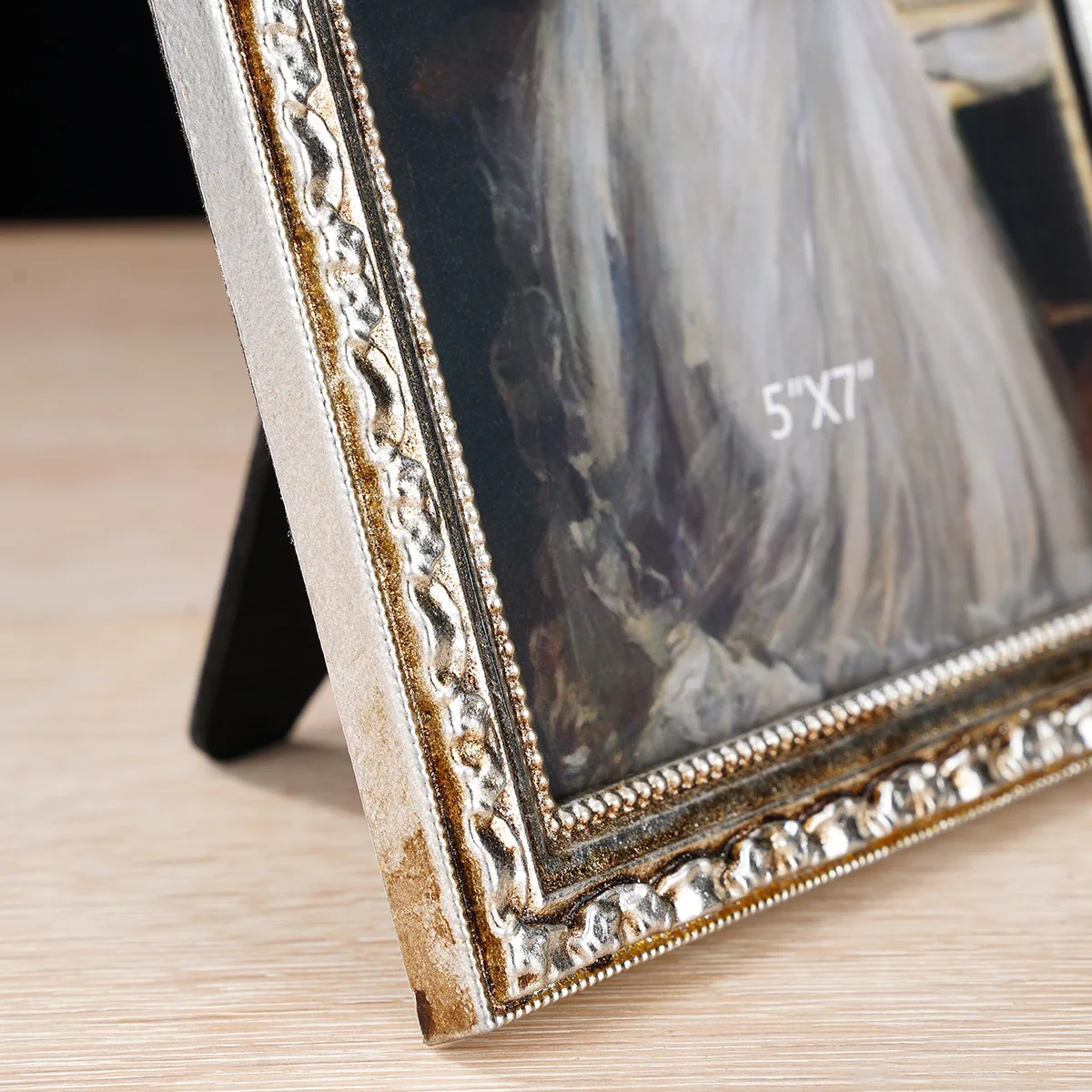 1PC, European retro silver arched lace decorative photo frame, suitable for photo display, home decoration and photography props