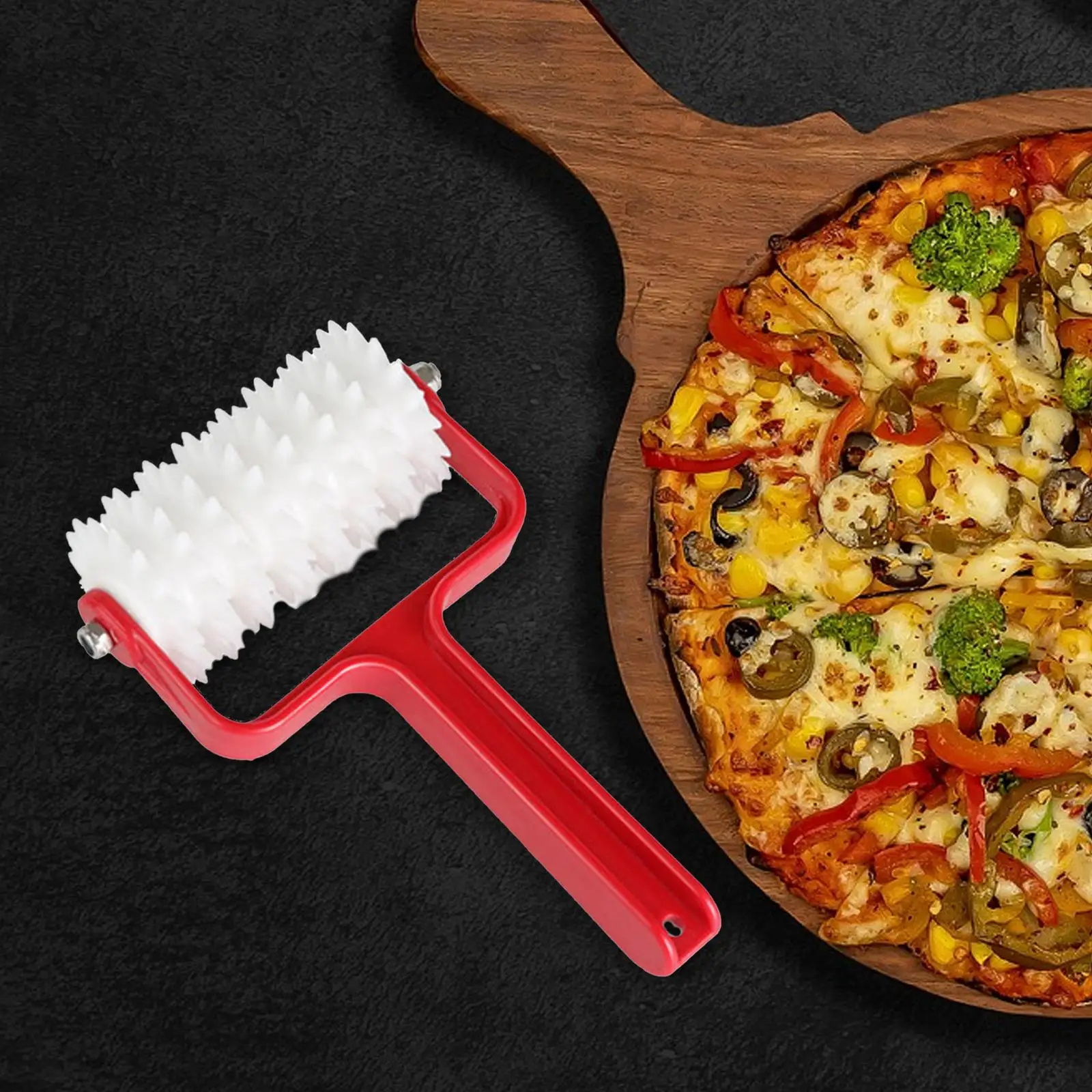 Pizza Dough Docker Baking Tool Pie Crust Pastry Maker Bread Needle Wheel Hole Puncher for Biscuit Cookie Bread Pastry Baking pizza bakeware
