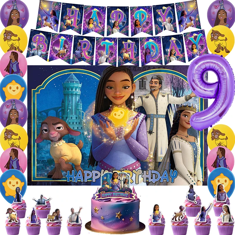 Disney Descendants Theme Balloon Birthday Party Decoration Banner Cake  Topper Toys for Baby Shower Party Supplies - AliExpress