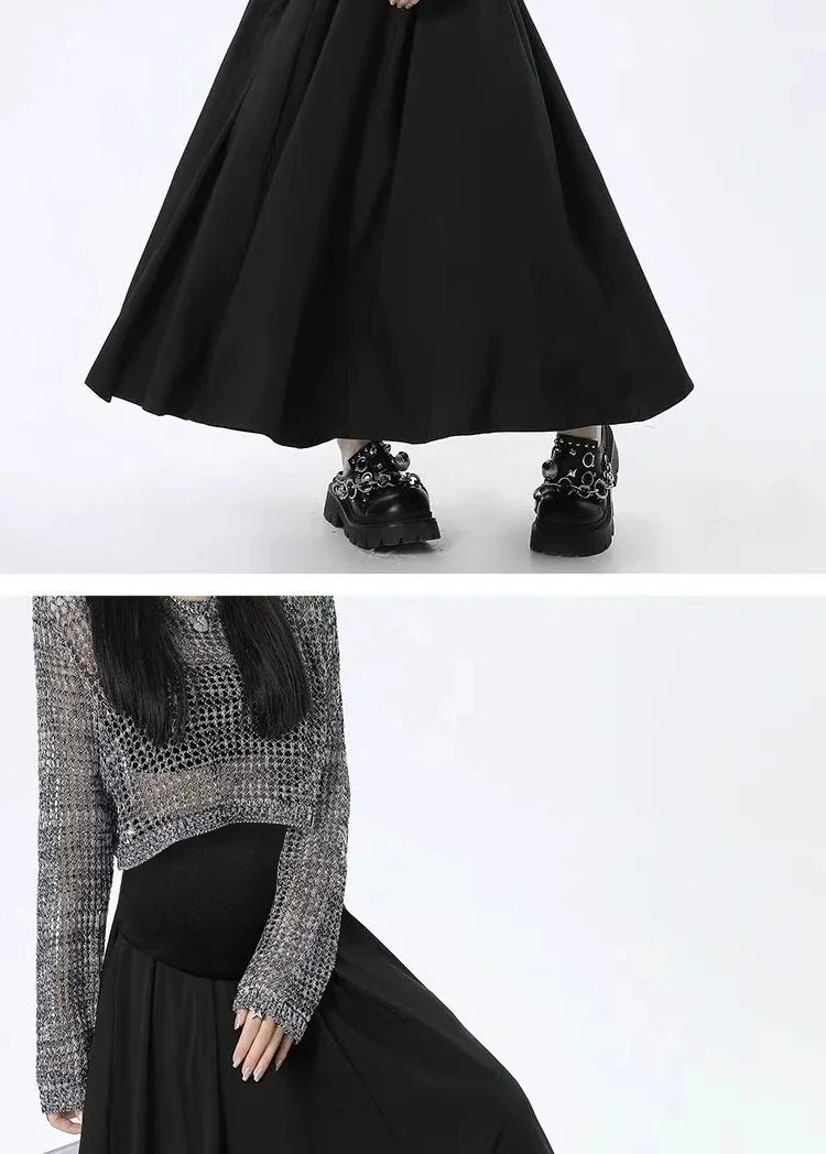 Hohe Qualität Frühjahr Neue Anzug Vorne und Hinten Plissee Schwangere frauen Langen Rock Taschen Bauch Stretching Mutterschaft Langen Rock – Detail 37