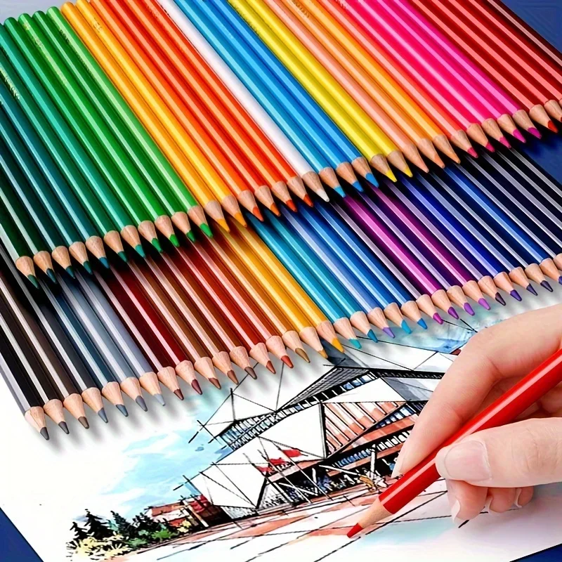 Juego de lápices de colores para niños, lápices de dibujo artístico de núcleo suave para colorear y pintar, 72 colores vibrantes, 2024