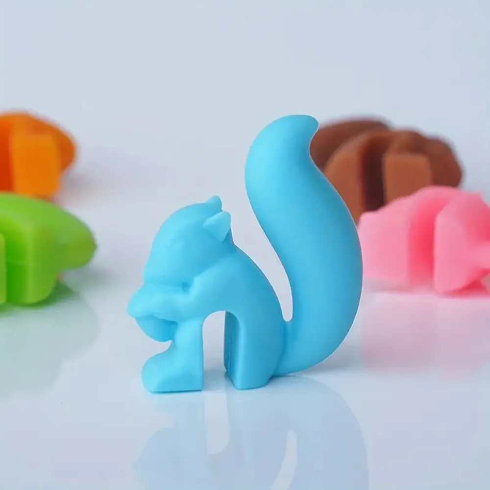 Cute Silicone Squirrel Tea Bag Hanging Holder Tea Infuser Mug Cup Clip Label Party Home Decor accessories 5pcs tea infuser tea bag holder