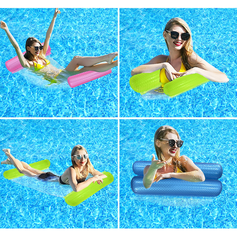 New Product Floating Water on Hammock Environmentally Friendly Thickened Web Adult Pearlescent Inflatable Floating Row